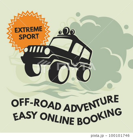 Off road adventure easy online booking vector 100101746