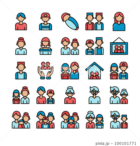 Family icons set 100101771