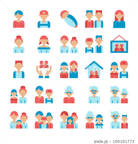 Family icons set 100101773