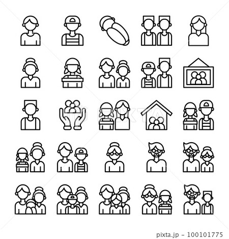 Family icons set 100101775