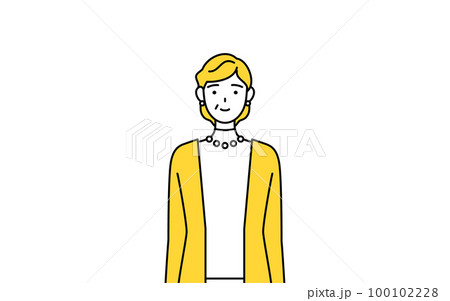 定年退職したシニア・中年女性 定年退職したシニア・中年女性 100102228