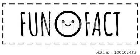 Fun facts with smiling face badge vector icon. 100102483
