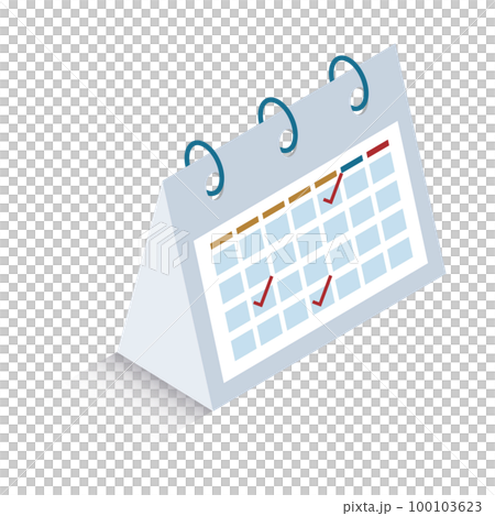 Isometric_三維日曆插圖 100103623