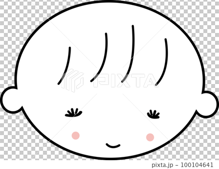 baby face with closed eyes 100104641