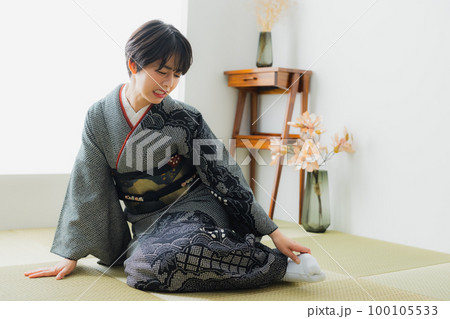 黒の絞りの訪問着 黒の絞りの訪問着 100105533