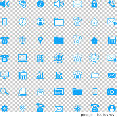 電話/聯繫人簡單插圖圖標集 100105705