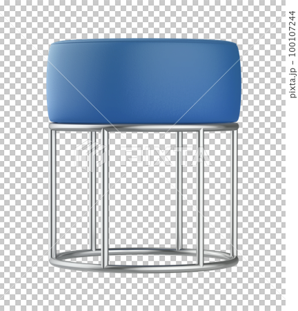 Blue leather stool Blue leather stool 100107244