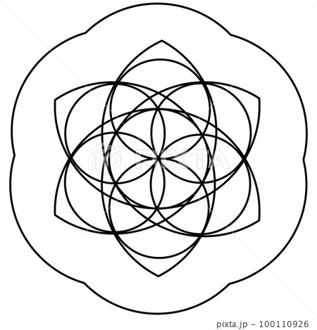 flower of life symbol. Seed of life icon 100110926