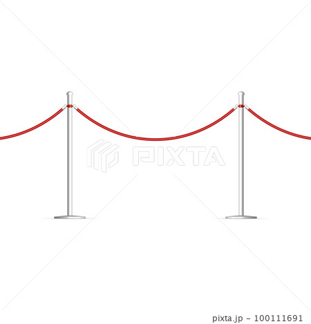 Fencing for the awards ceremony, 3D vector illustration, front view. 100111691