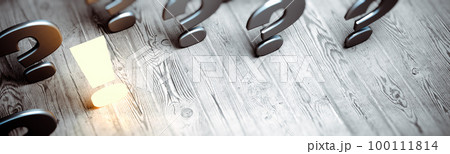 Answer and question decision. Experience choice 100111814