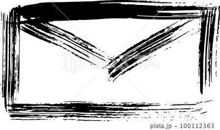 Dry Brush Grunge Hand Drawn Email Icon Dry Brush Grunge Hand Drawn Email Icon 100112363