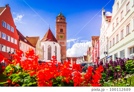 Donauworth, Swabia. Romantic Road charming city in Bavaria, Germany. 100112689