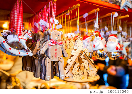 Colmar, France - Christmas Market winter traditional decorations Colmar, France - Christmas Market winter traditional decorations 100113046