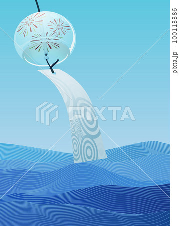 江戸風鈴 和風 背景素材 江戸風鈴 和風 背景素材 100113386