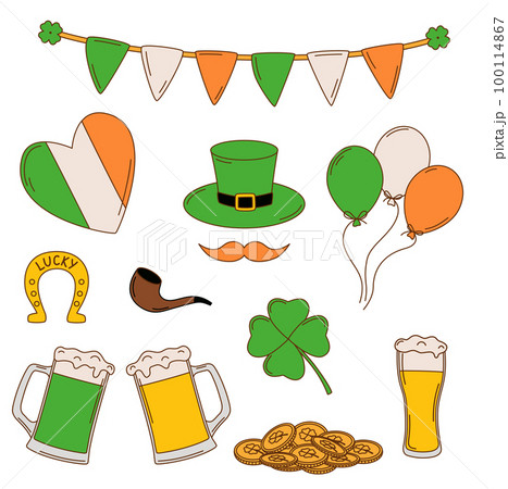 St. Patrick's day vector illustration set St. Patrick's day vector illustration set 100114867