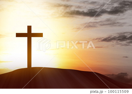 Christian Cross on the hill 100115509