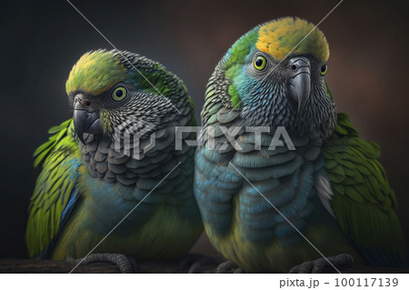 Wavy parrots. Generative AI. Wavy parrots. Generative AI. 100117139