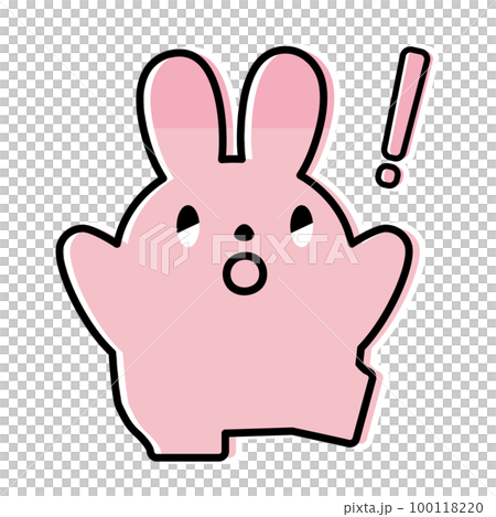 兔子圖解_畫線_驚喜_抬腿 100118220