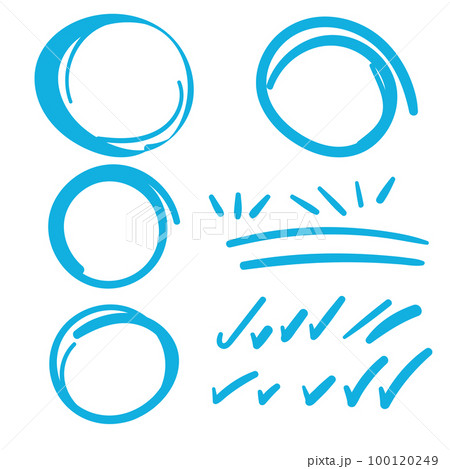 Blue Swirls and Swooshes Vector Accent Line Work - Stock Illustration  [95221421] - PIXTA