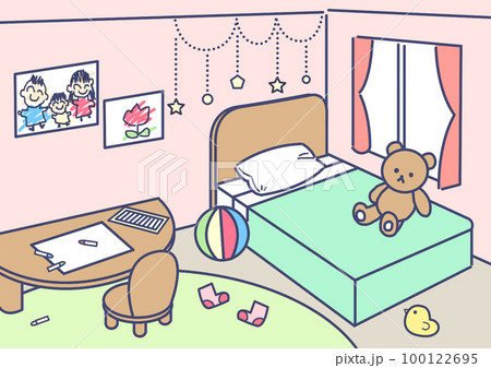 子供部屋 フリーイラスト: 部屋の中 イラスト 無料 – ODUSD
