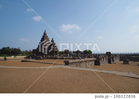 インド 世界遺産マハーバリプラムの建造物群 海岸寺院 インド 世界遺産マハーバリプラムの建造物群 海岸寺院 100122836