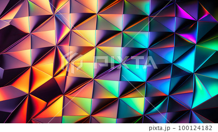 texture and abstract full-frame background of iridescent metal, neural network generated art 100124182