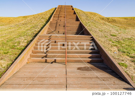 Sunny view of the Cahokia Mounds State Historic Site 100127746