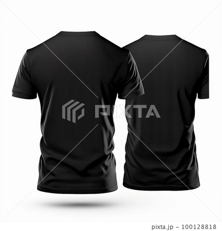 Blank black shirt mock up template front and - Stock Illustration  [100128818] - PIXTA