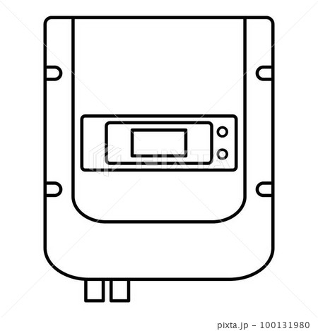 Electric counter icon. Outline illustration of electric counter vector icon for web design isolated on white background Electric counter icon. Outline illustration of electric counter vector icon for web design isolated on white background 100131980