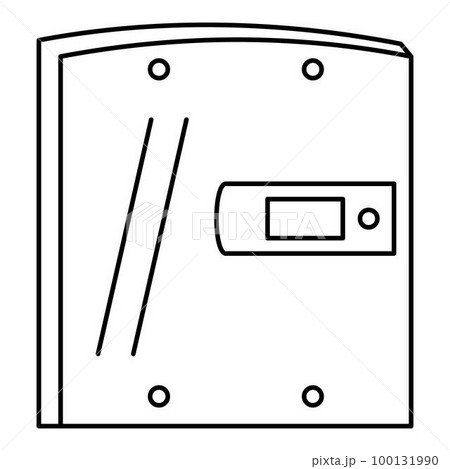 Electric door icon. Outline illustration of electric door vector icon for web design isolated on white background 100131990