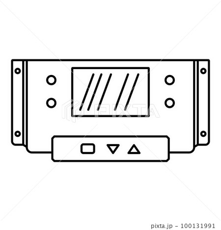 Digital panel icon. Outline illustration of digital panel vector icon for web design isolated on white background 100131991
