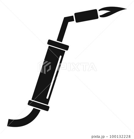 Gas welding icon. Simple illustration of gas welding vector icon for web design isolated on white background 100132228