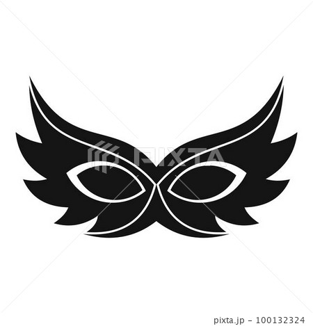 Show mask icon. Simple illustration of show mask vector icon for web design isolated on white background 100132324