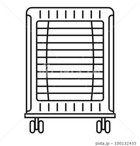 Home oil radiator icon. Outline illustration of home oil radiator vector icon for web design isolated on white background 100132435