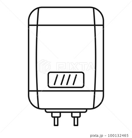Digital panel boiler icon. Outline illustration of digital panel boiler vector icon for web design isolated on white background Digital panel boiler icon. Outline illustration of digital panel boiler vector icon for web design isolated on white background 100132465