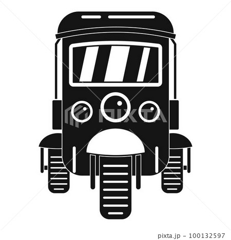 Auto rickshaw icon. Simple illustration of auto rickshaw vector icon for web design isolated on white background Auto rickshaw icon. Simple illustration of auto rickshaw vector icon for web design isolated on white background 100132597