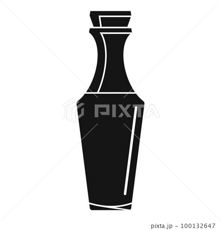 Glass bottle icon. Simple illustration of glass bottle vector icon for web design isolated on white background 100132647