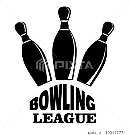 Retro bowling league logo. Simple illustration of retro bowling league vector logo for web design isolated on white background 100132774