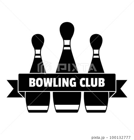 Classic bowling club logo. Simple illustration of classic bowling club vector logo for web design isolated on white background 100132777