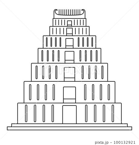 Hindi temple icon. Outline illustration of hindi temple vector icon for web design isolated on white background 100132921
