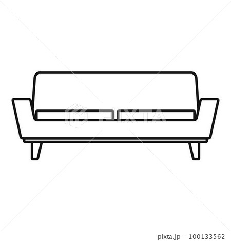 Soft sofa icon. Outline illustration of soft sofa vector icon for web design isolated on white background Soft sofa icon. Outline illustration of soft sofa vector icon for web design isolated on white background 100133562