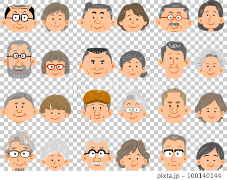 老年夫妻的12種面部表情 老年夫妻的12種面部表情 100140144