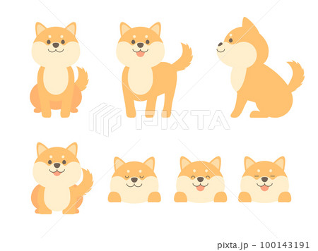 色んなポーズの柴犬セット 色んなポーズの柴犬セット 100143191
