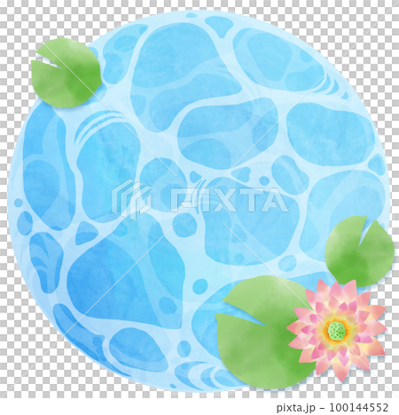 水波紋睡蓮背景素材 水波紋睡蓮背景素材 100144552