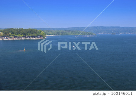 ツインブリッジのとより七尾湾と中島町長浦 100146011