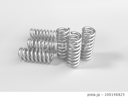 spring steel with shadow on white background isolation. 3d render spring steel with shadow on white background isolation. 3d render 100146825