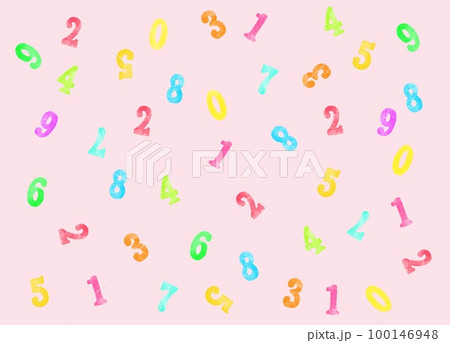 数字 背景 カラフル 数字 背景 カラフル 100146948