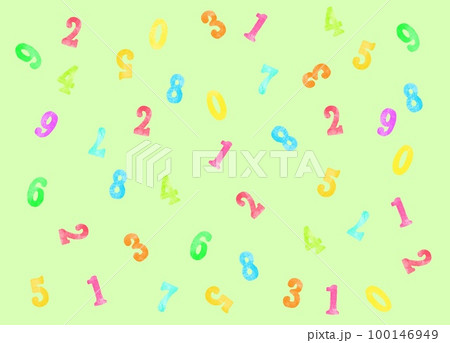 数字 背景 カラフル 数字 背景 カラフル 100146949