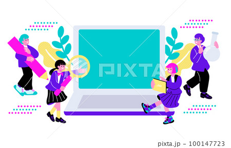 ICT教育をイメージするイラスト ICT教育をイメージするイラスト 100147723