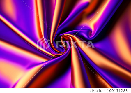 紫のサテンの生地 ドレープ 背景素材 紫のサテンの生地 ドレープ 背景素材 100151283